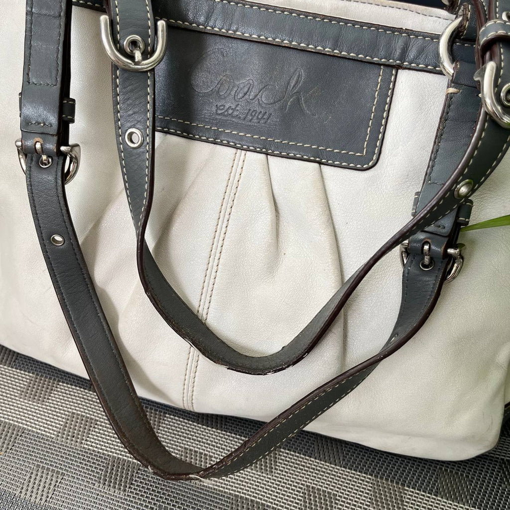 COACH LEATHER PLEATED GALLARY TOTE (Style #13759)