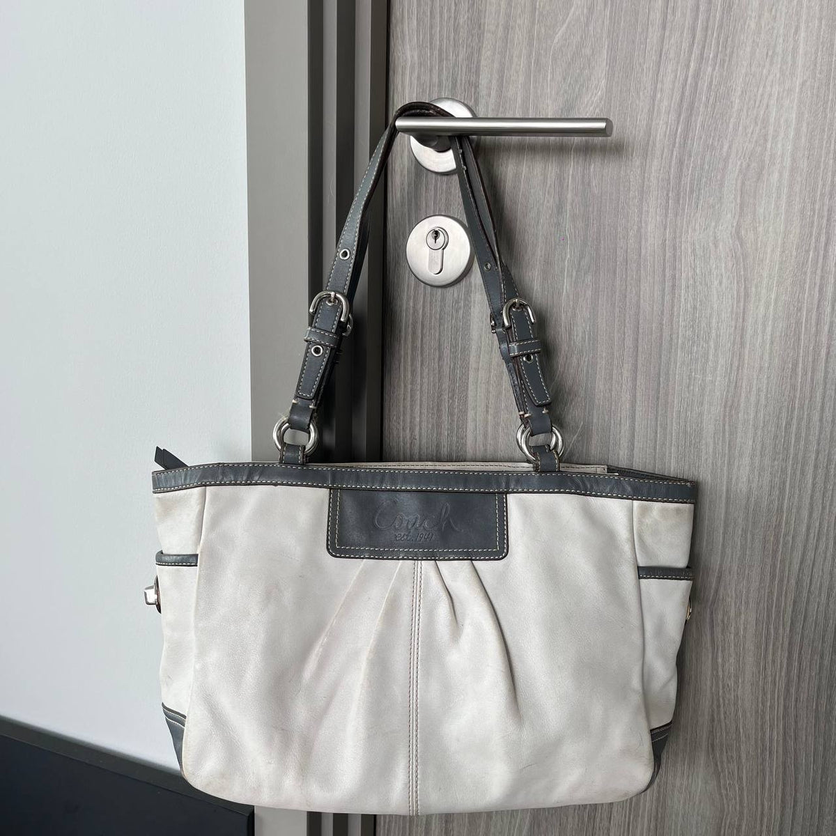 COACH LEATHER PLEATED GALLARY TOTE (Style #13759)