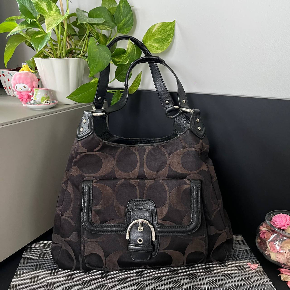 COACH CAMPBELL SIGNATURE HOBO (Style #24742)
