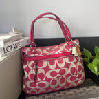 COACH POPPY METALLIC SIGNATURE SATEEN GLAM TOTE(Style #18979)