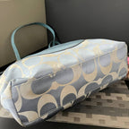 COACH LAURA CLASSIC TOTE IN PASTEL BLUE  (Style #18335)