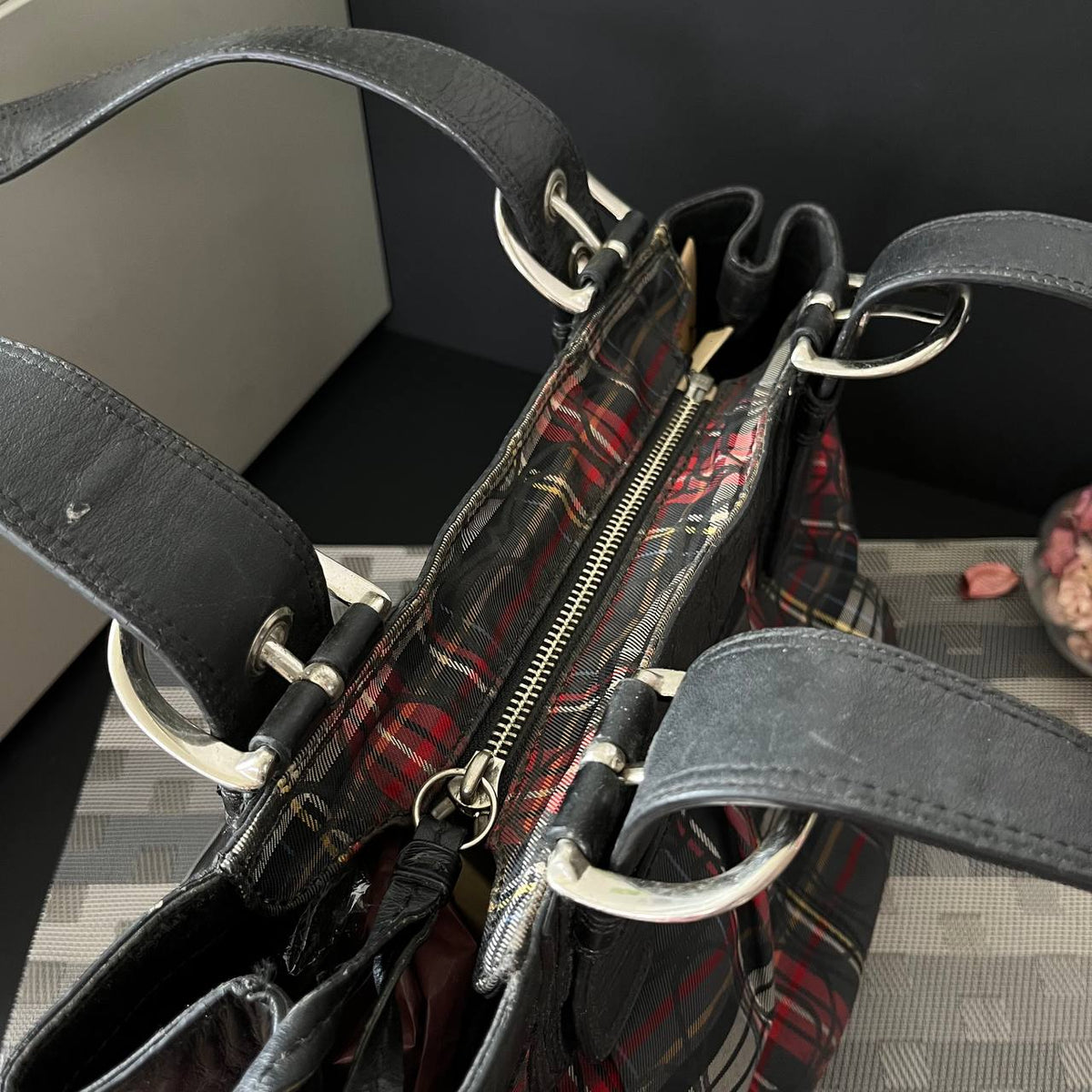 COACH SOHO POPPY TARTAN TOTE (Style #15467)