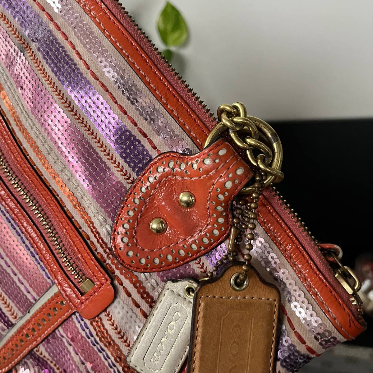 COACH POPPY SEQUIN SMALL TOTE  (Style #23843)