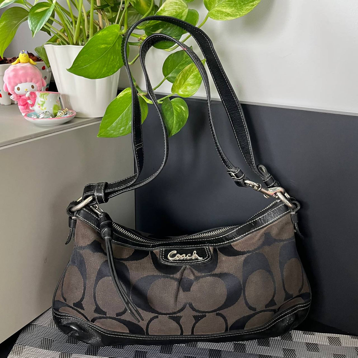 COACH SIGNATURE CANVAS 2 WAY SATCHEL (Style #19731)