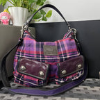 COACH POPPY TARTAN PLAID POCKET HOBO (Style #16120)