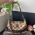 COACH SIGNATURE STRIPE HOBO BAG (Style #17434)