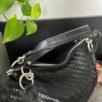 COACH WOVEN LEATHER SATCHEL (Style #19312)