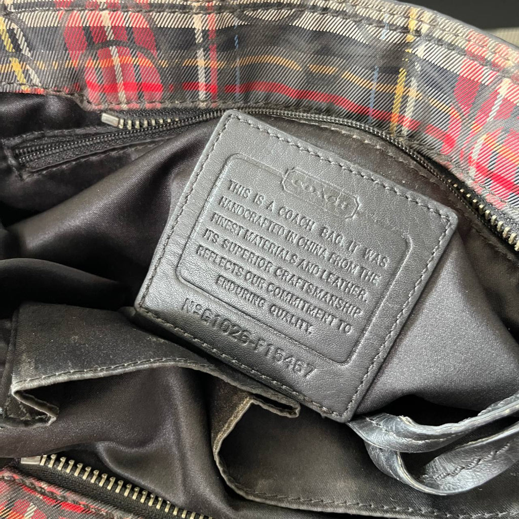 COACH SOHO POPPY TARTAN TOTE (Style #15467)