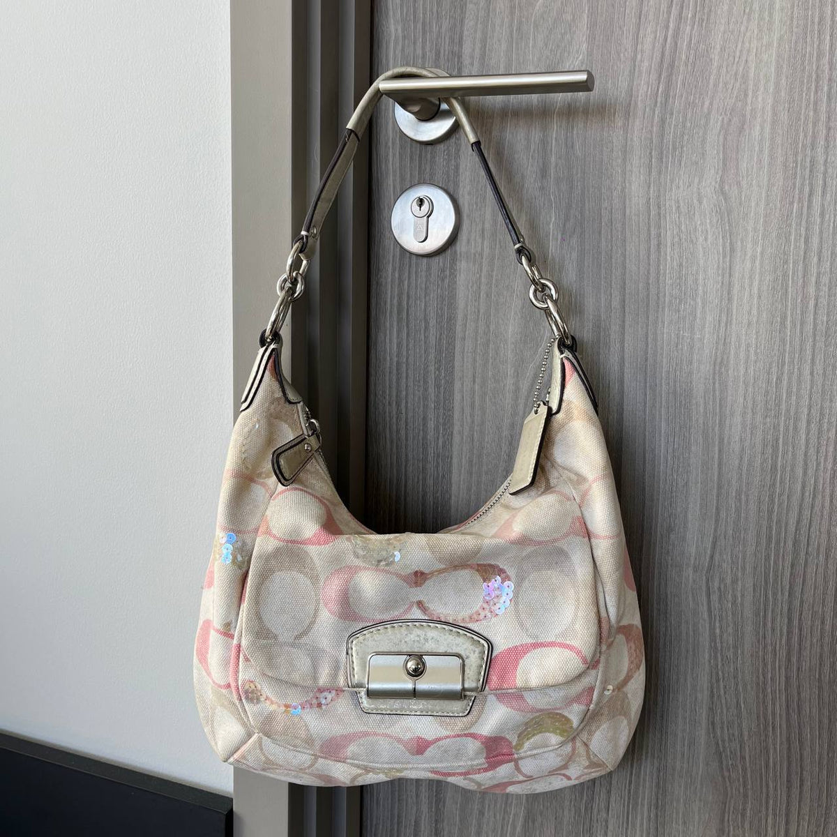 COACH KRISTIN EMBELISHED SEQUIN HOBO BAG (Style #19340)