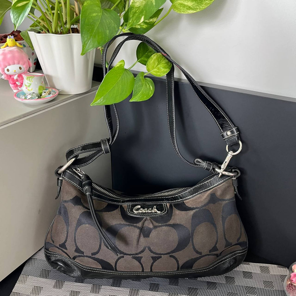 COACH SIGNATURE CANVAS 2 WAY SATCHEL (Style #19731)