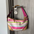 COACH PASTEL STRIPE SATEEN SOHO SHOULDER BAG  (Style #1884)