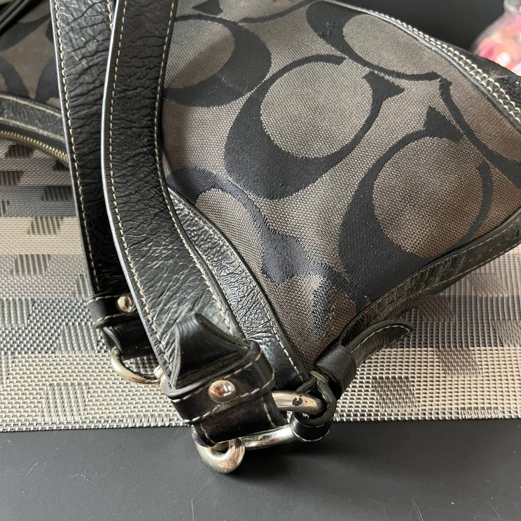 COACH SIGNATURE CANVAS 2 WAY SATCHEL (Style #19731)