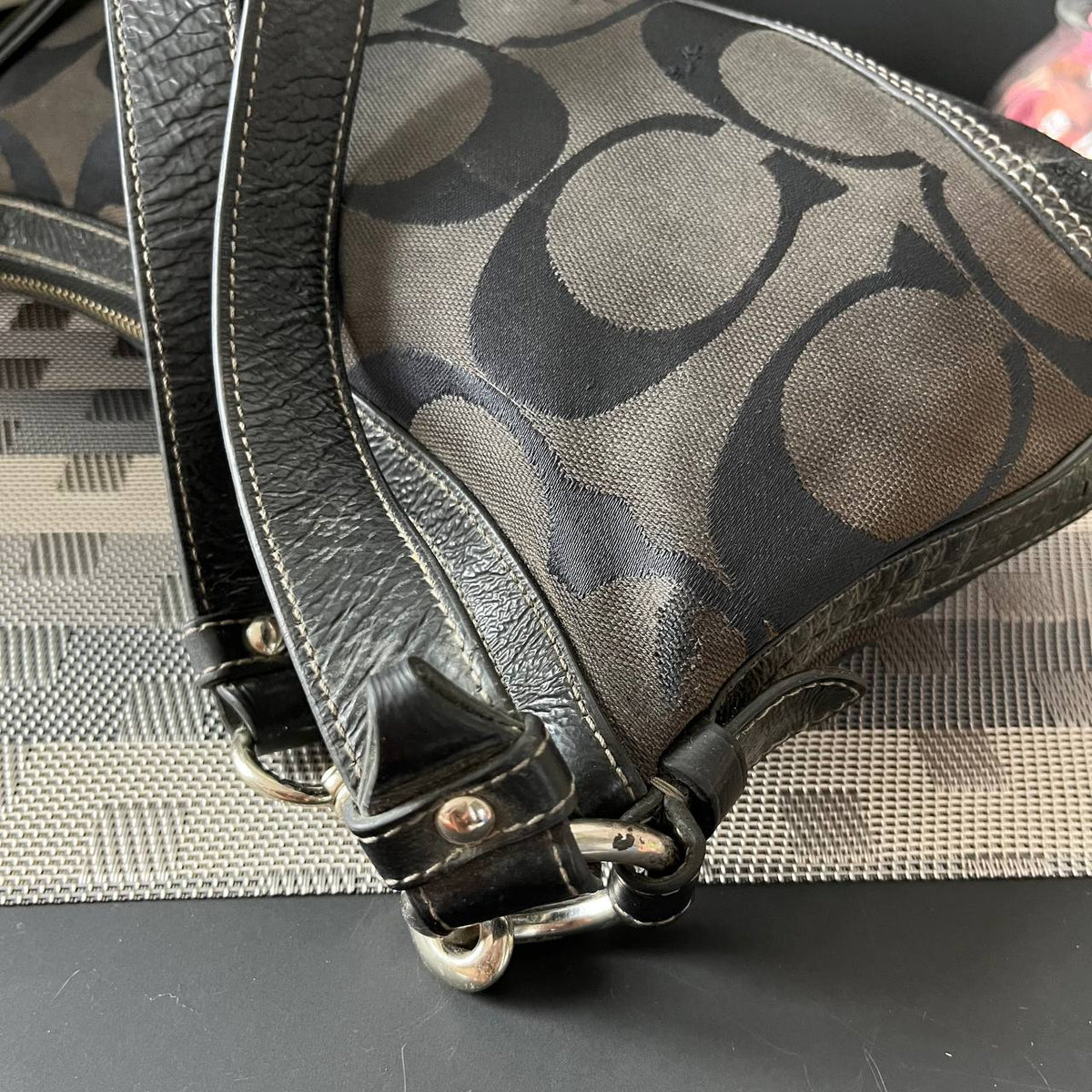 COACH SIGNATURE CANVAS 2 WAY SATCHEL (Style #19731)