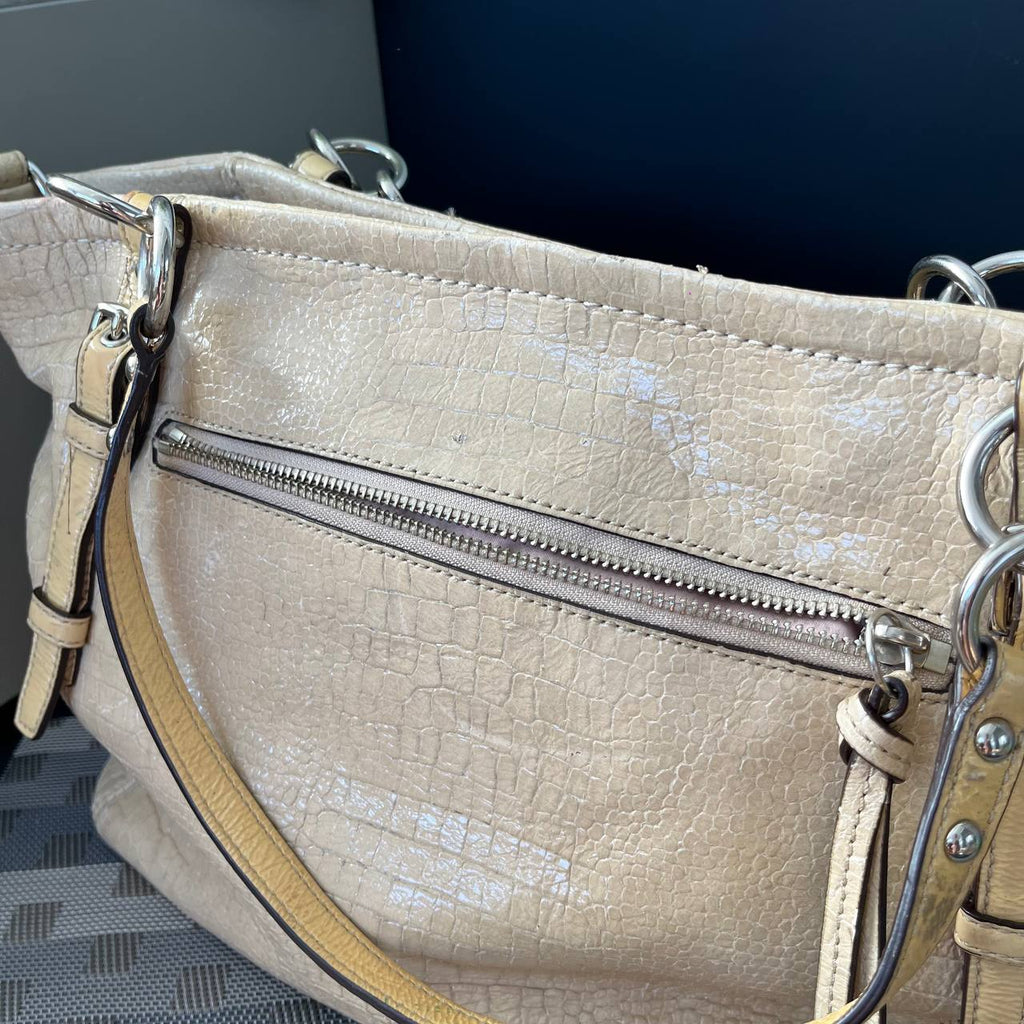 COACH FAUX CROC EMBOSSED CHARM TOTE  (Style #14836)