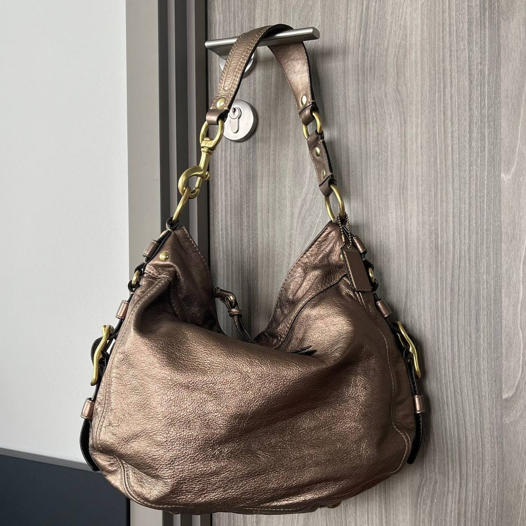 COACH METALLIC ZOE SHOULDER BAG (Style #12669)