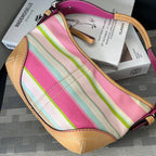 COACH PASTEL STRIPE SATEEN SOHO SHOULDER BAG  (Style #1884)