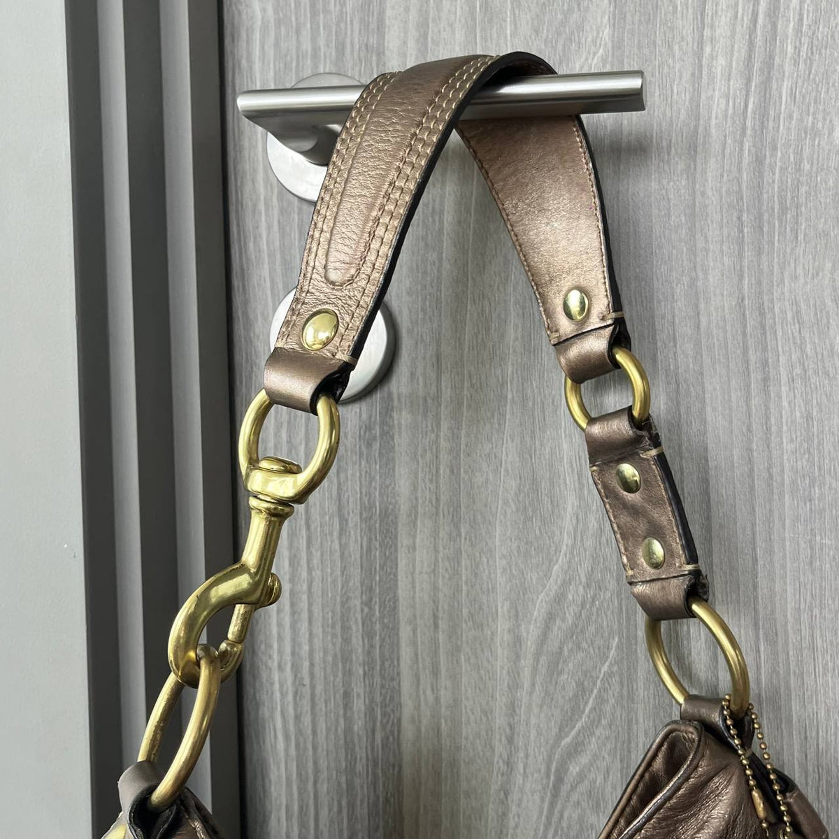 COACH METALLIC ZOE SHOULDER BAG (Style #12669)