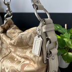 COACH CARLY LARGE OPTIC SIGNATURE HOBO BAG (Style #13981)