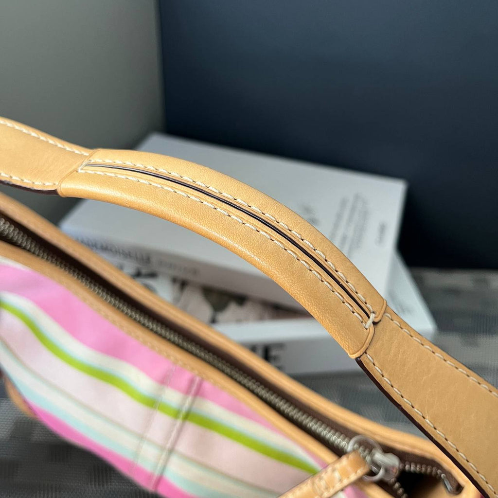 COACH PASTEL STRIPE SATEEN SOHO SHOULDER BAG  (Style #1884)