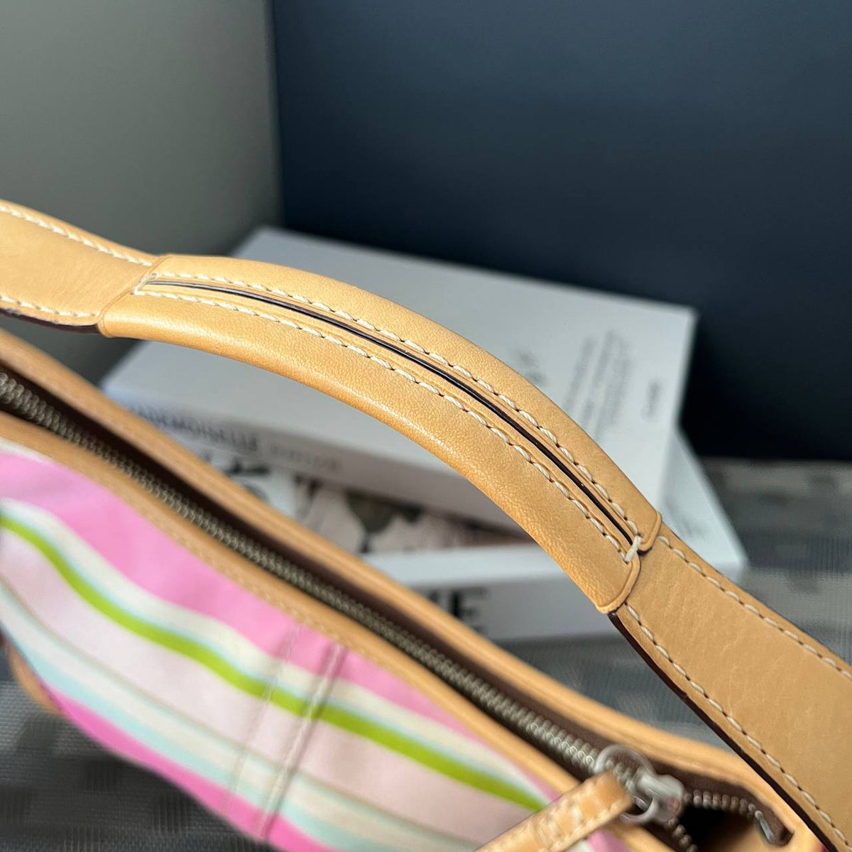 COACH PASTEL STRIPE SATEEN SOHO SHOULDER BAG  (Style #1884)