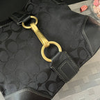 COACH BLACK HAMPTON SHOULDER BAG (Style #11058)