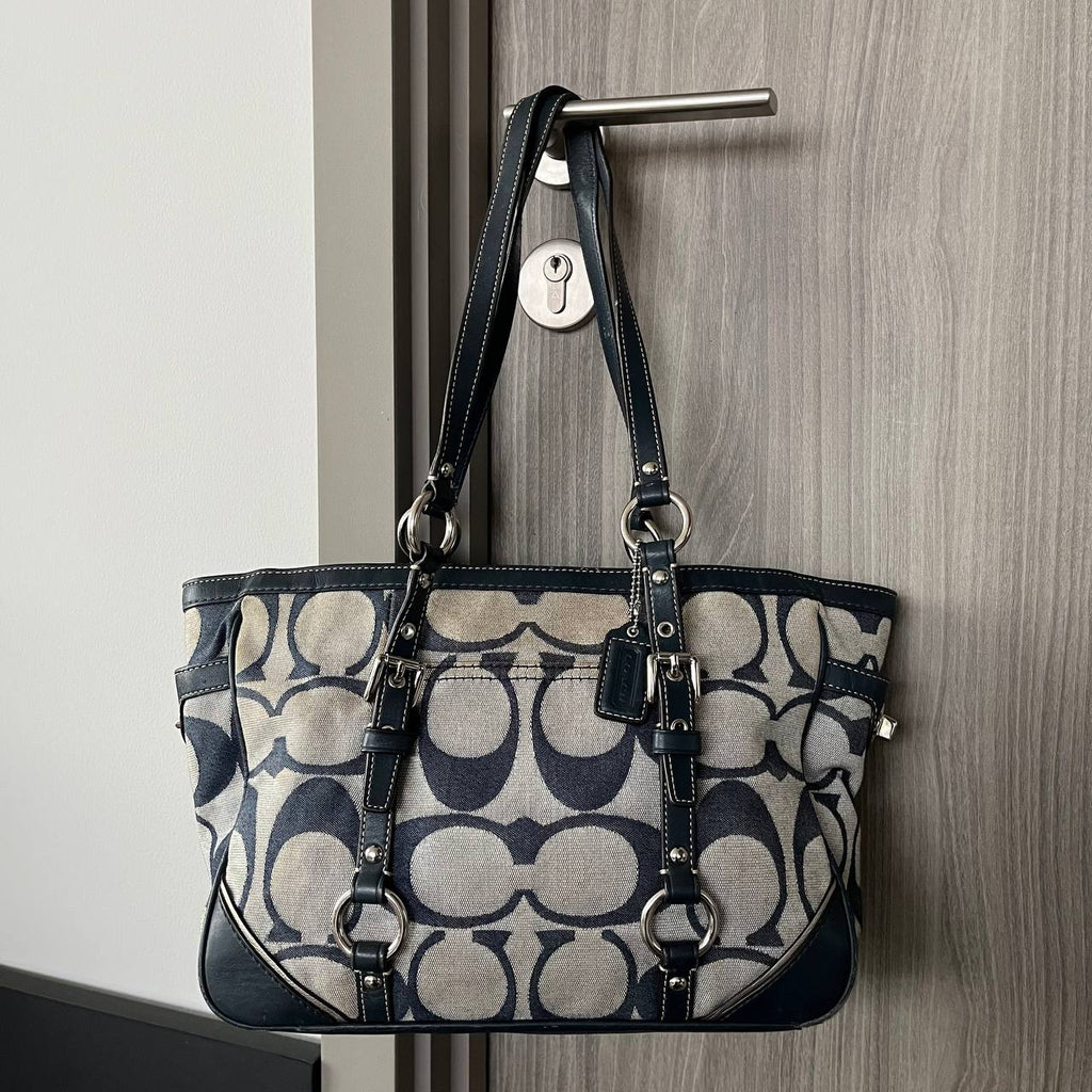 COACH SIGNATURE GALLARY EAST/WEST TOTE  (Style #17087)