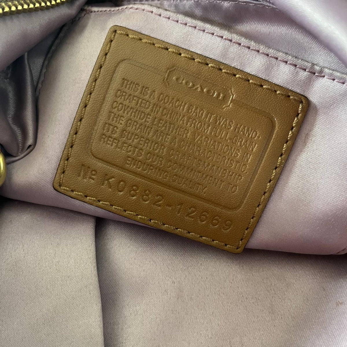 COACH METALLIC ZOE SHOULDER BAG (Style #12669)