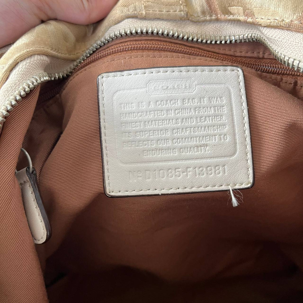 COACH CARLY LARGE OPTIC SIGNATURE HOBO BAG (Style #13981)
