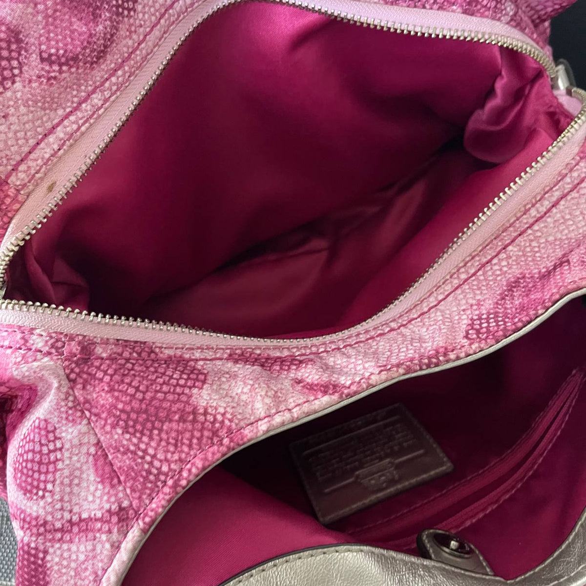 COACH MADISON MAGGIE PINK FLORAL HOBO SHOULDER BAG  (Style #19642)