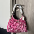 COACH MADISON MAGGIE PINK FLORAL HOBO SHOULDER BAG  (Style #19642)