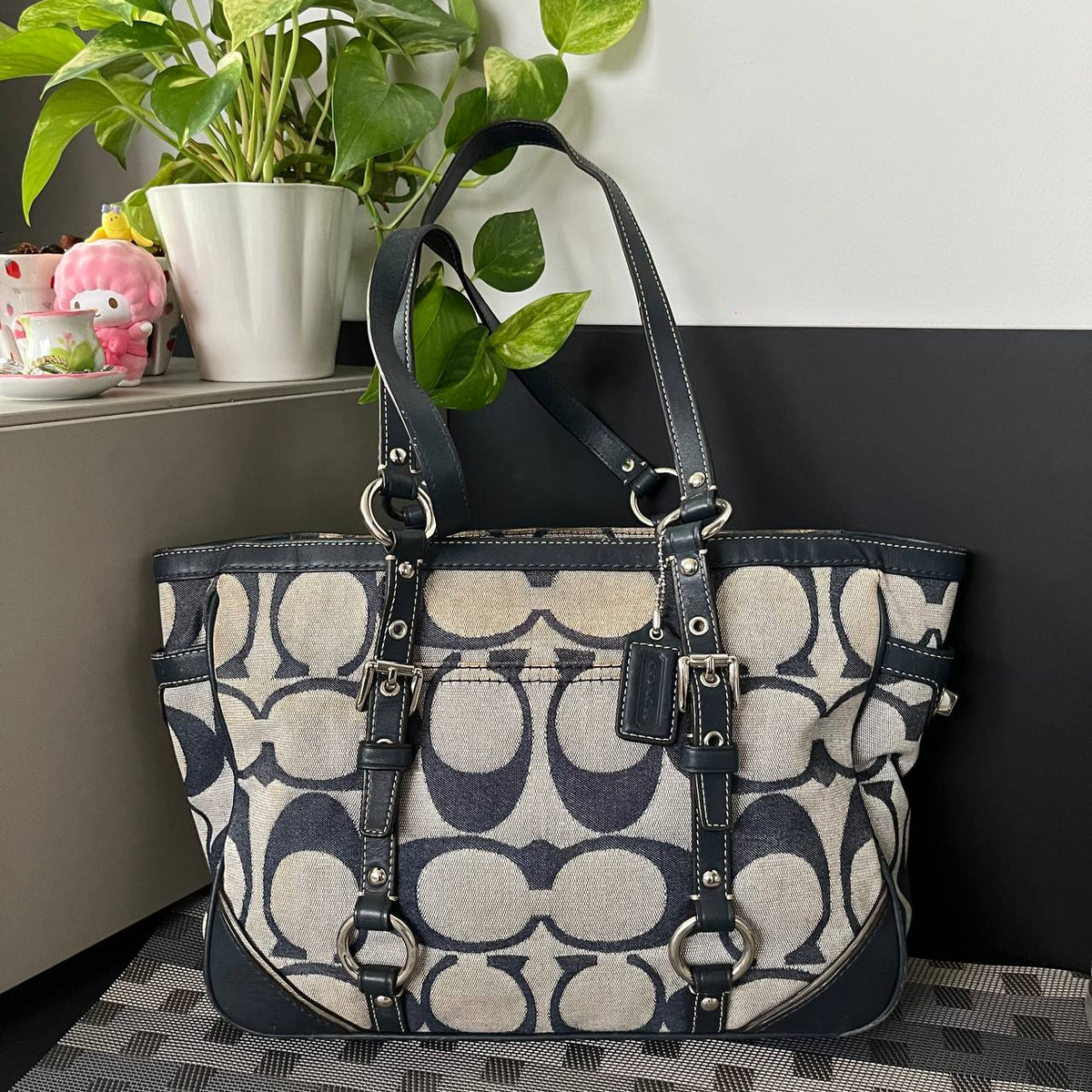 COACH SIGNATURE GALLARY EAST/WEST TOTE  (Style #17087)