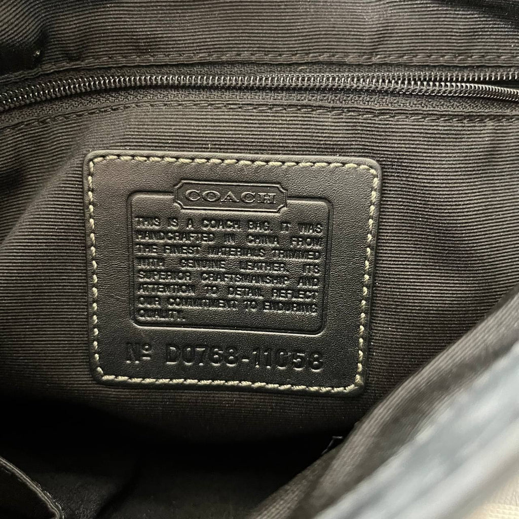 COACH BLACK HAMPTON SHOULDER BAG (Style #11058)