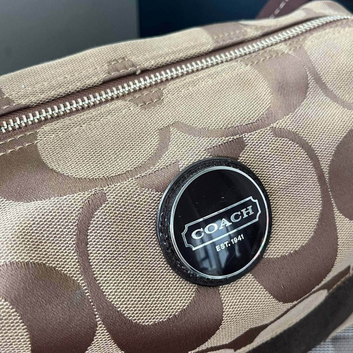 COACH SIGNATURE STRIPE HOBO BAG (Style #17434)