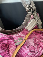 COACH MADISON MAGGIE PINK FLORAL HOBO SHOULDER BAG  (Style #19642)