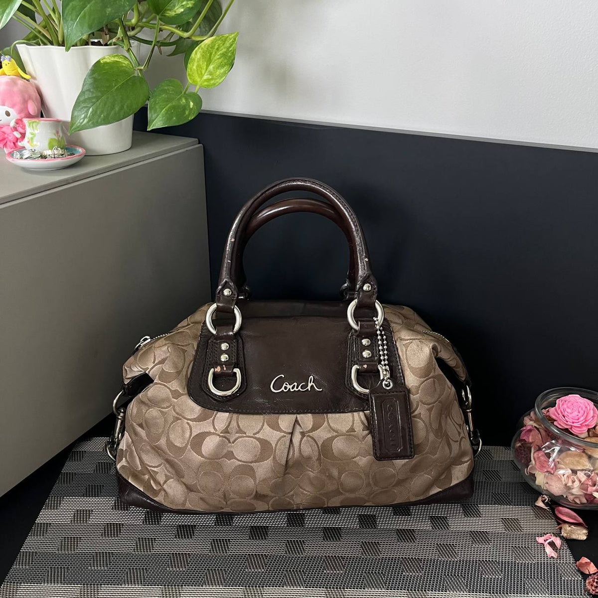 COACH SIGNATURE ASHLEY SATEEN SATCHEL (Style #15443 )