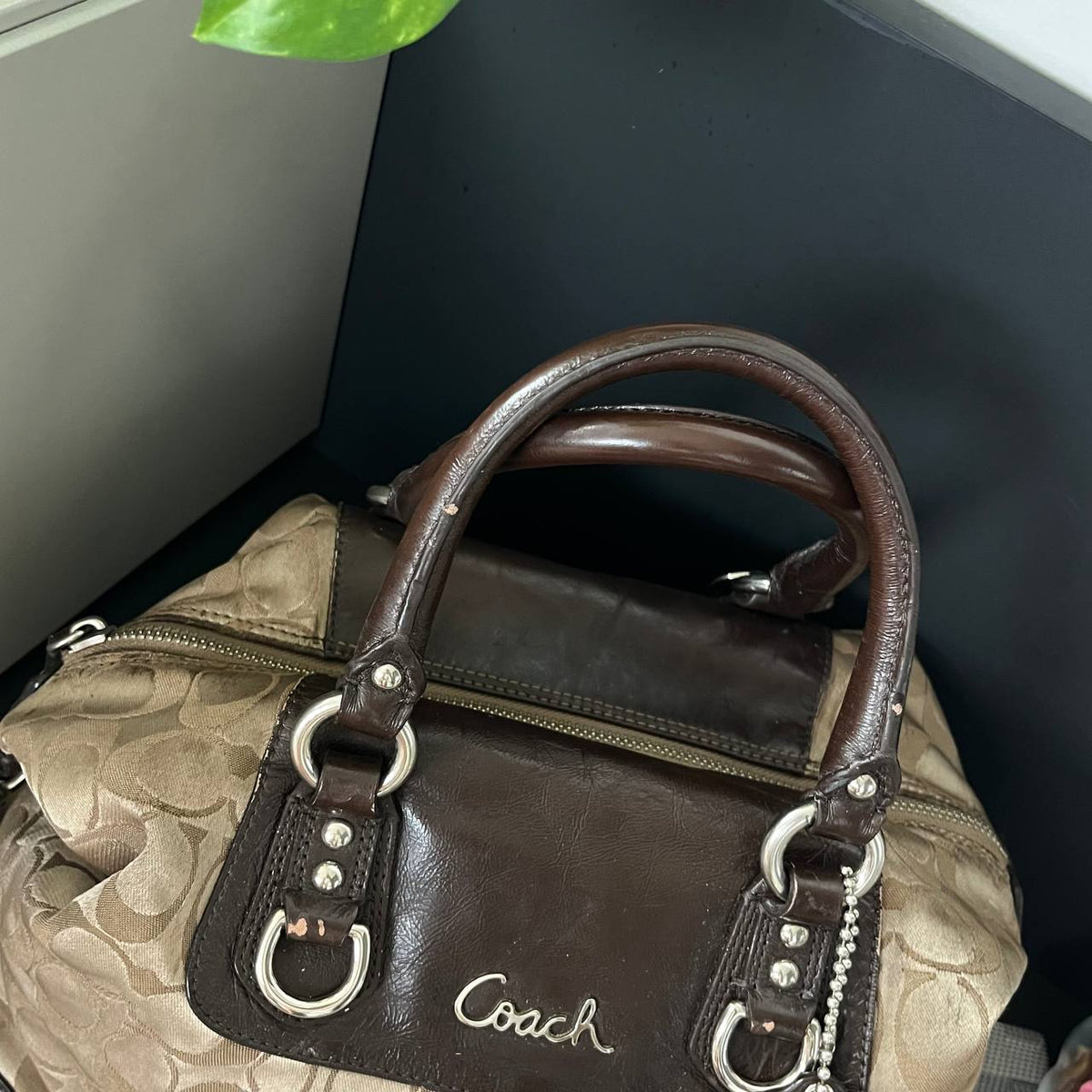 COACH SIGNATURE ASHLEY SATEEN SATCHEL (Style #15443 )