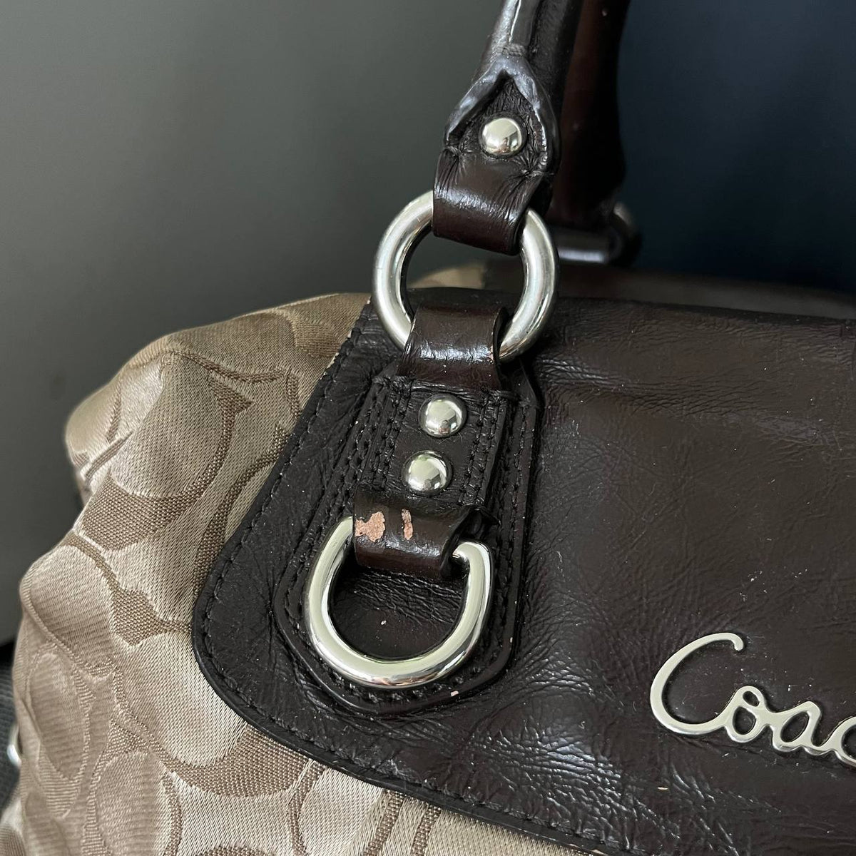 COACH SIGNATURE ASHLEY SATEEN SATCHEL (Style #15443 )