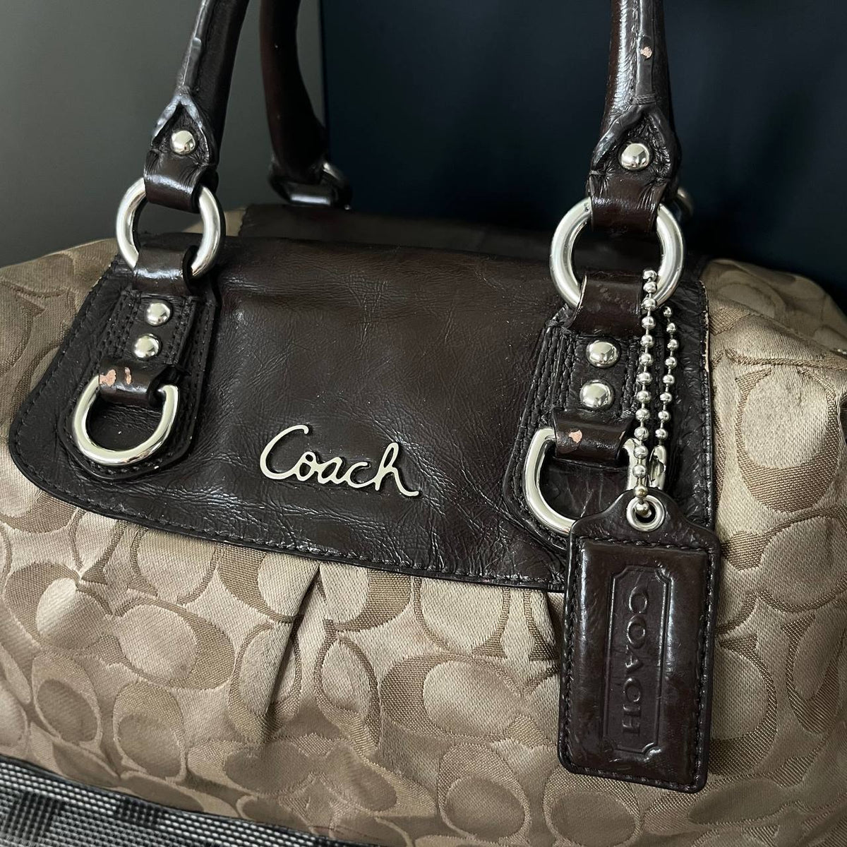 COACH SIGNATURE ASHLEY SATEEN SATCHEL (Style #15443 )