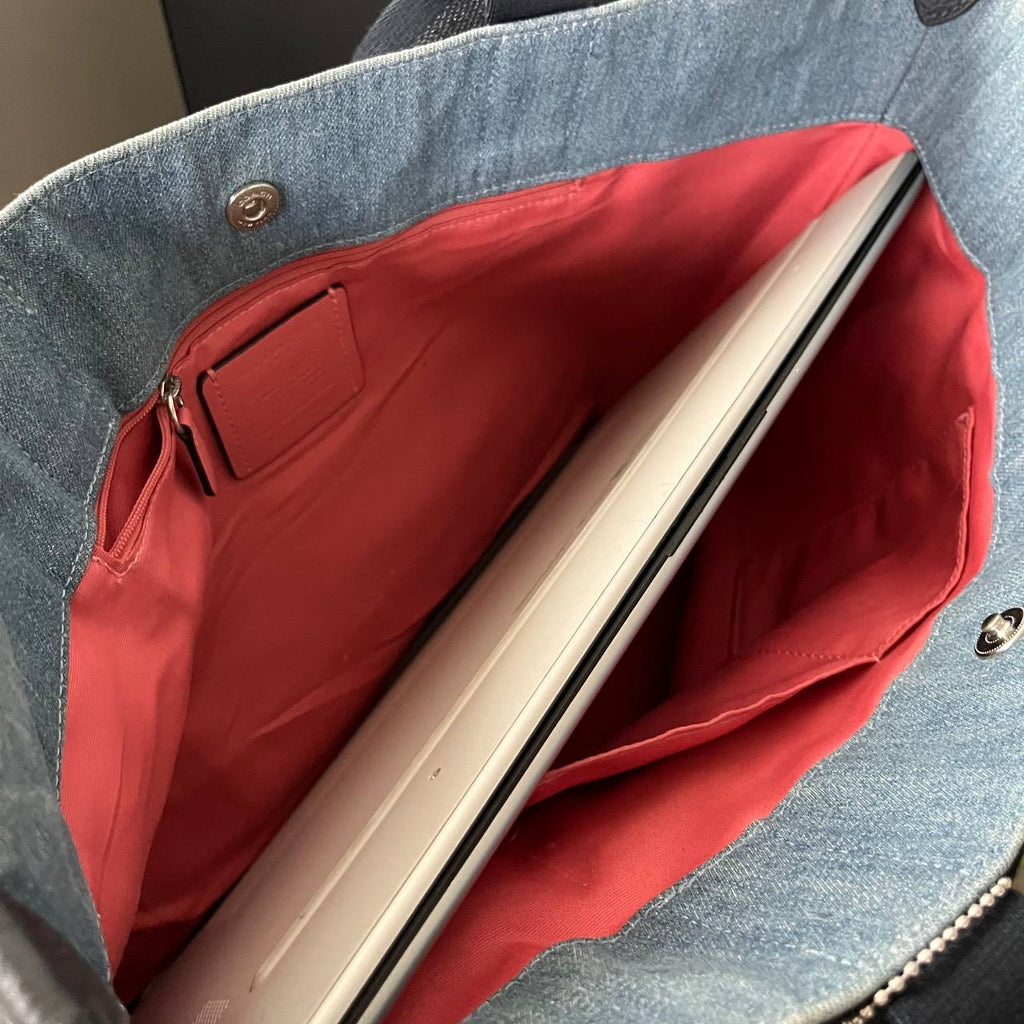 COACH DENIM LARGE TOTE  (Style #91131)