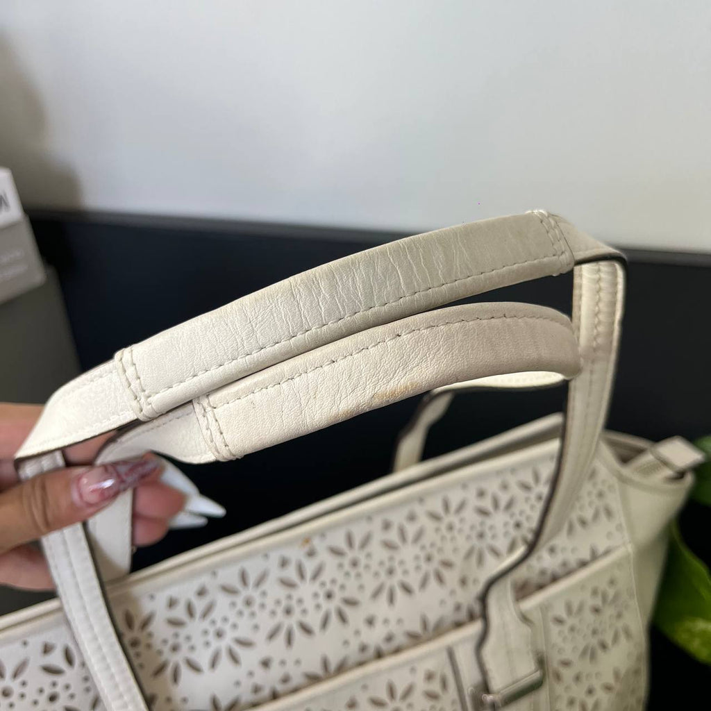 COACH TAYLOR EYELET LEATHER CARRYALL TOTE (Style #27391)
