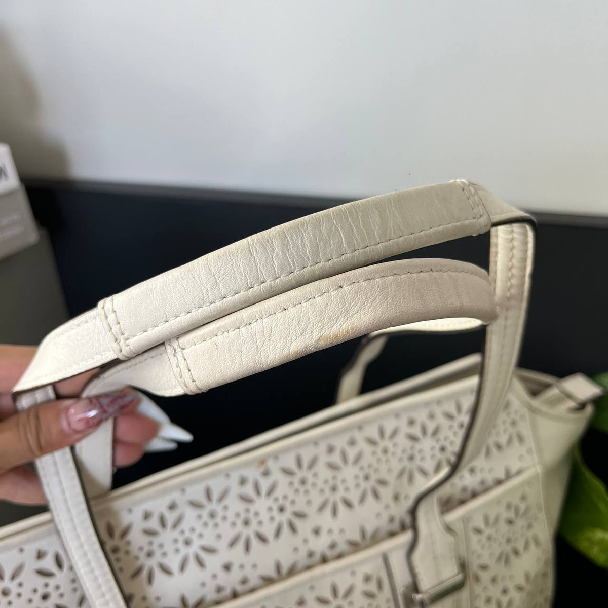 COACH TAYLOR EYELET LEATHER CARRYALL TOTE (Style #27391)