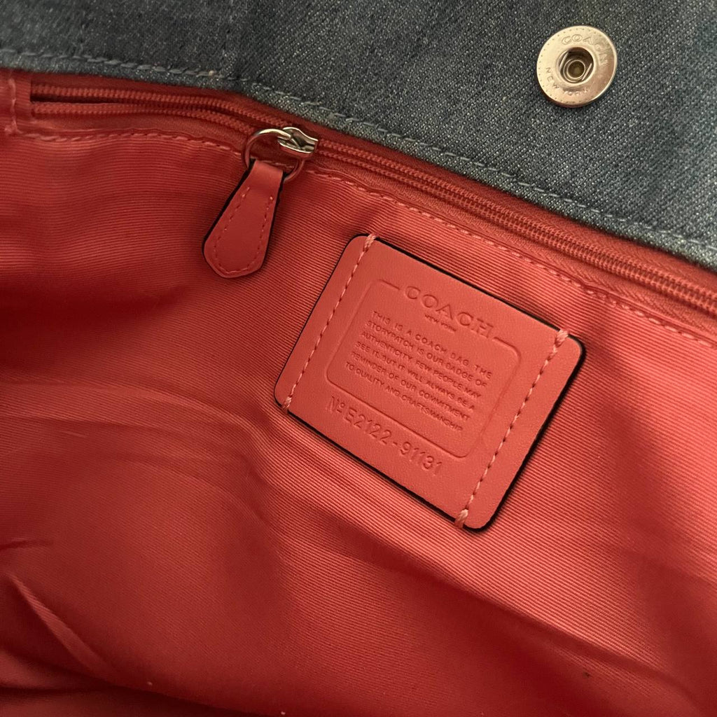 COACH DENIM LARGE TOTE  (Style #91131)