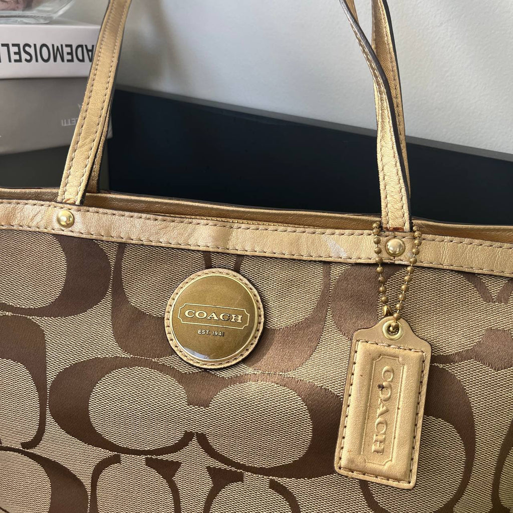 COACH SIGNATURE STRIPE CLASSIC TOTE (Style #15110)