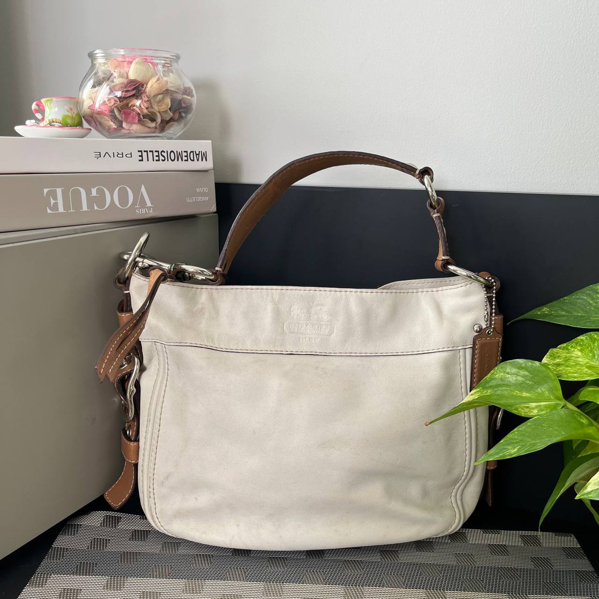 COACH ZOE LEATHER SHOULDER BAG (Style #12671)