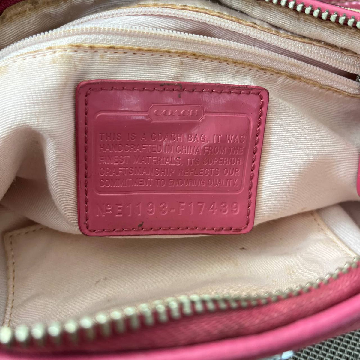 COACH SIGNATURE STRIPE DEMI SHOULDER BAG (Style #17439)