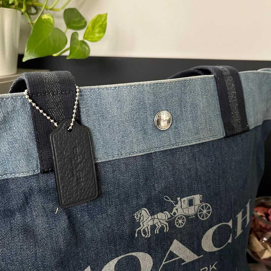 COACH DENIM LARGE TOTE  (Style #91131)