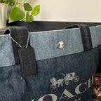 COACH DENIM LARGE TOTE  (Style #91131)