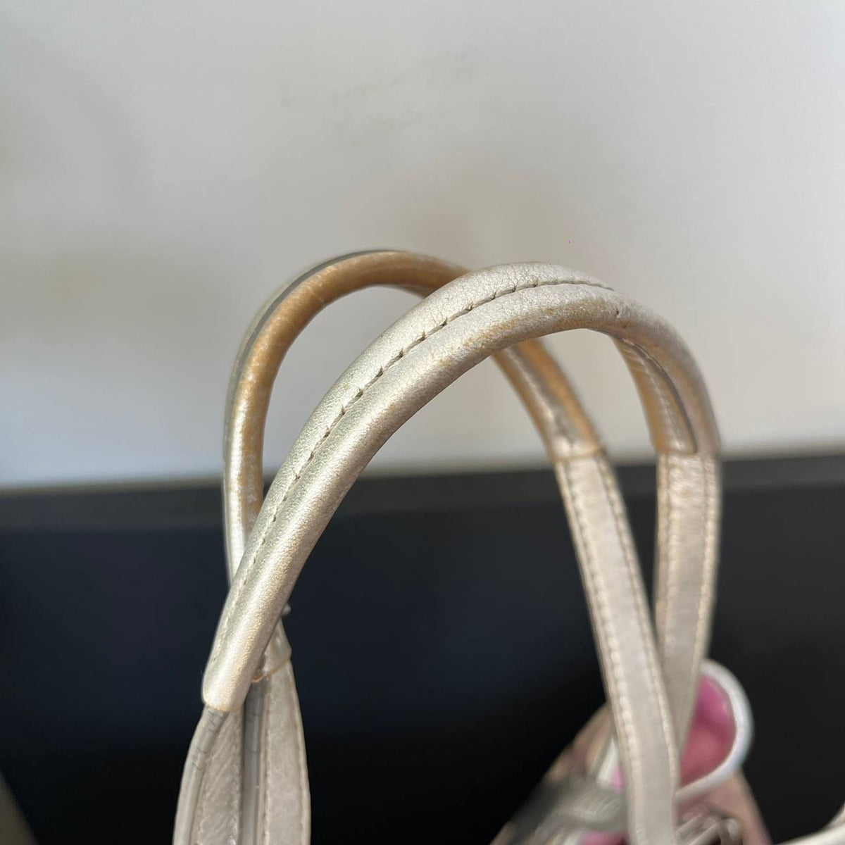COACH SIGNATURE STRIPE FRAMED KISSLOCK TOTE (Style #13533)