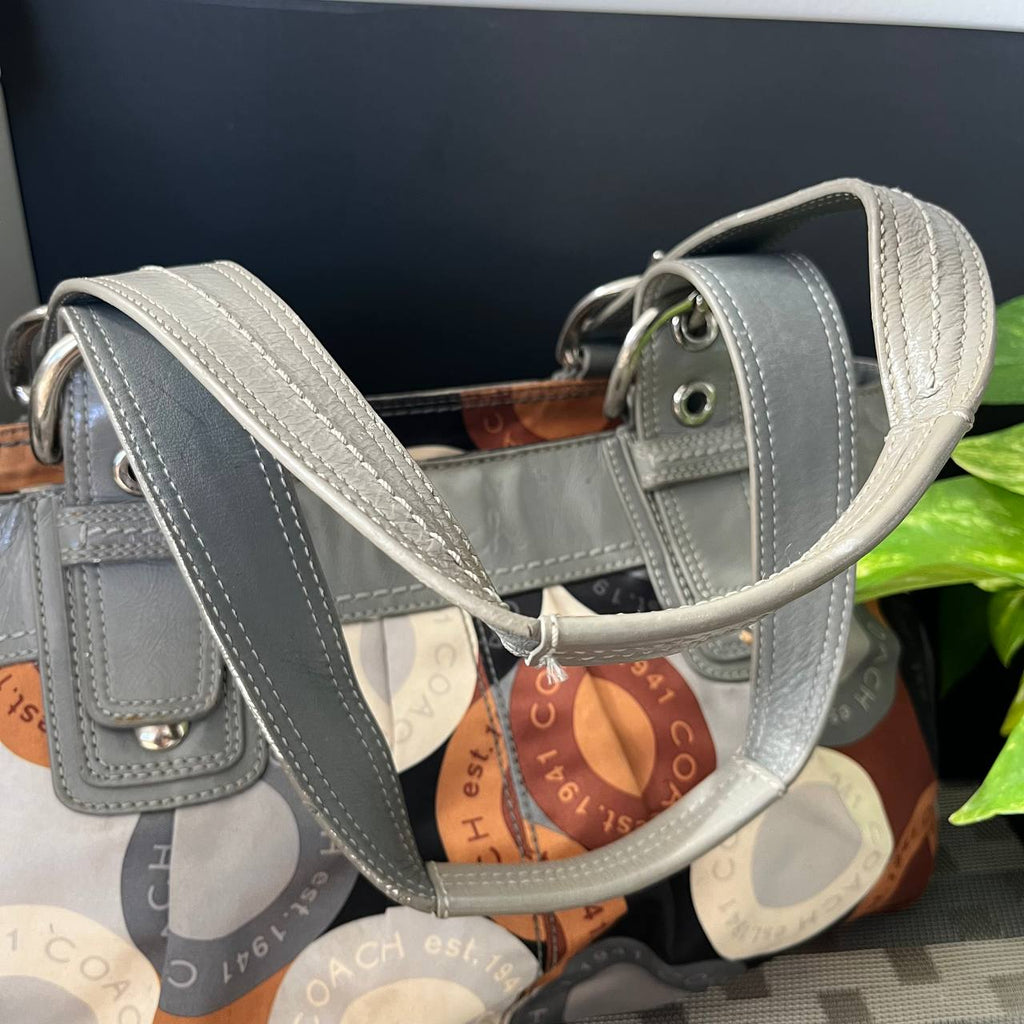 COACH SNAPHEAD PRINT SATEEN ALEXANDRA SATCHEL  (Style #15129)
