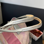 COACH SIGNATURE STRIPE FRAMED KISSLOCK TOTE (Style #13533)